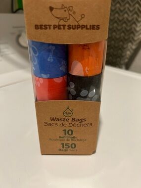 Multicolor Dog Waste Bag Refill - 150 Count
